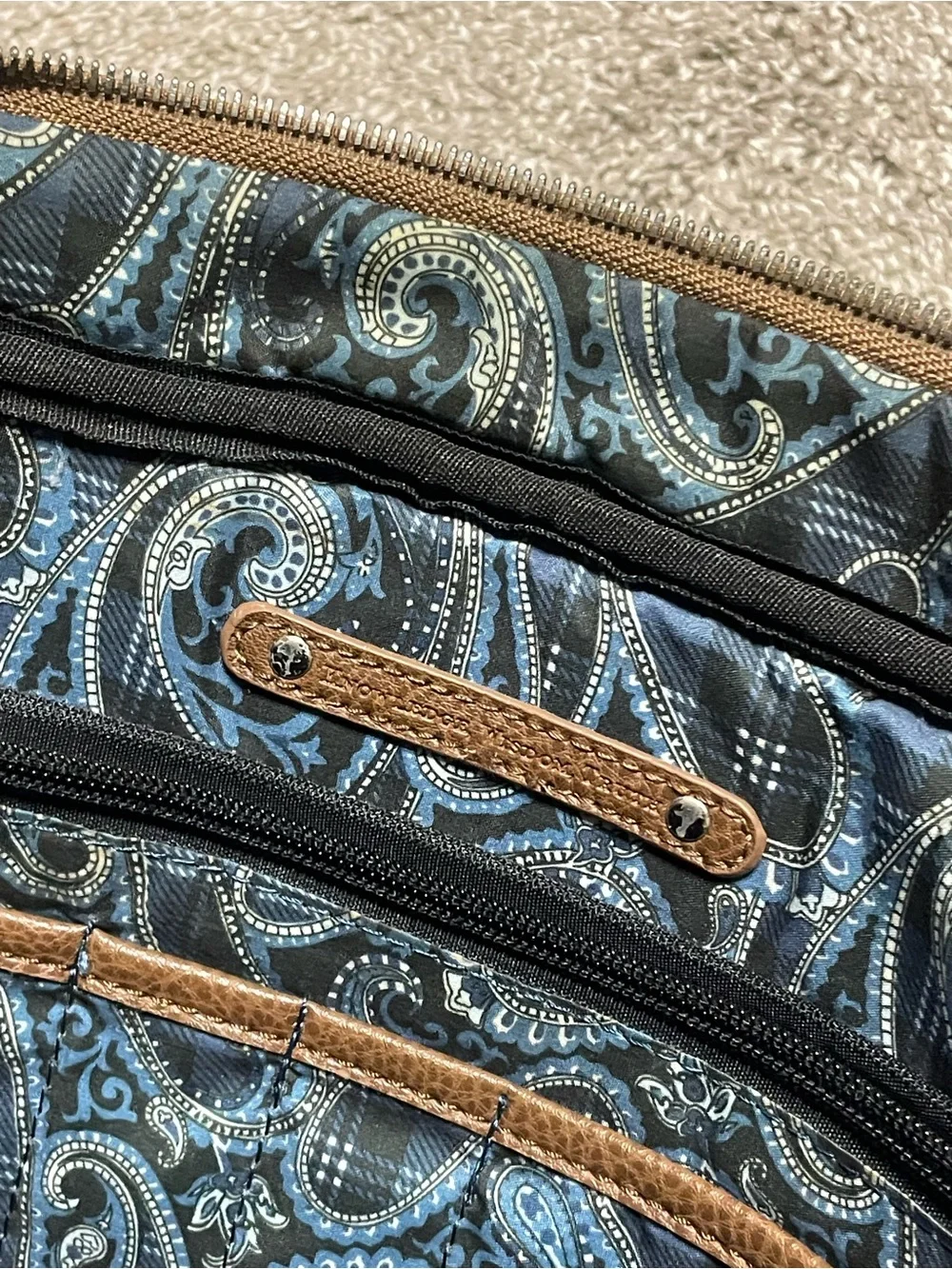 Robert Graham Two Tone Leather Laptop Briefcase